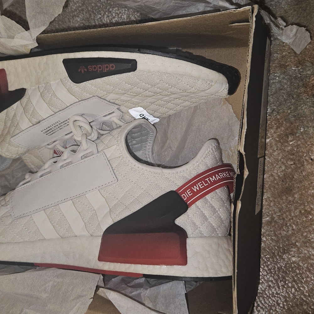 Adidas White and Red Sneakers